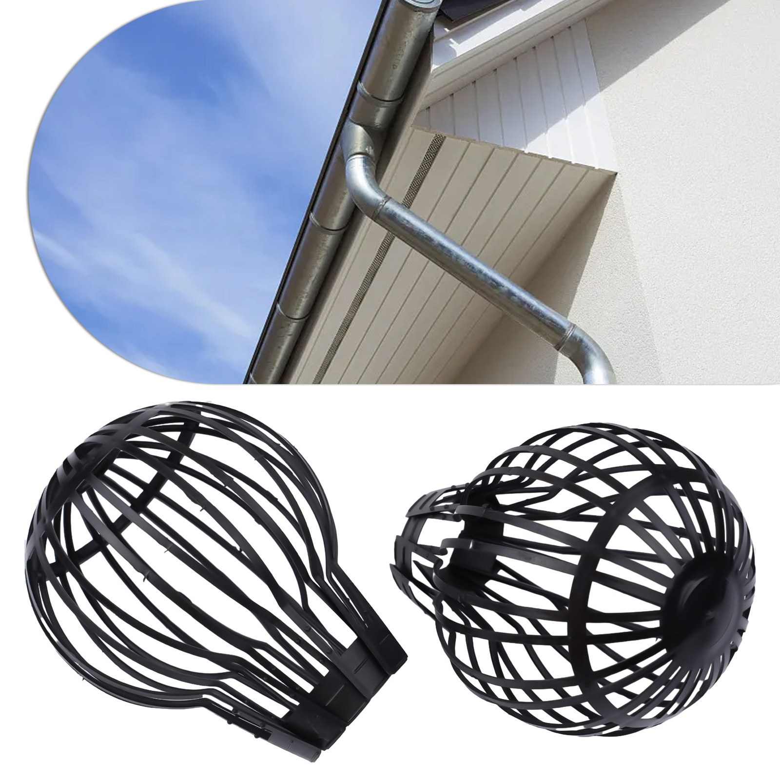2/4/6 Stuks Down Uitloop Filter Goot Guard Puin Vuil Protector Outdoor Afvoer Cover Goot Blok voor Stoppen Verstopping Bladeren
