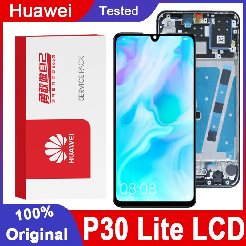 Original testado 2312*1080 display substituição para huawei p30 lite nova 4e lcd tela de toque digitador assembléia MAR-LX1 lx2 al01