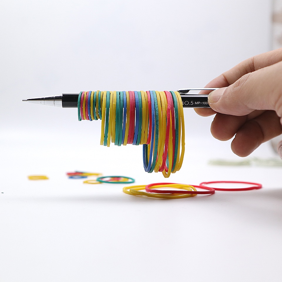 Color Elastic Rubber Band 13-38mm For School Office Home Industrial Rubber Band Stationery Packaging Tape