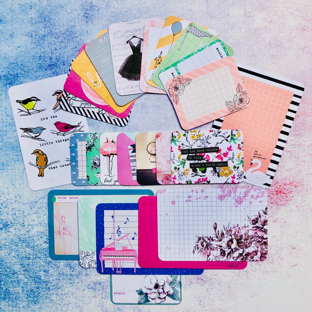 Crzcrafter pahvi päiväkirjakortit kaksipuolinen tulostus scrapbooking projekti albumi päiväkirjakortit koristeet