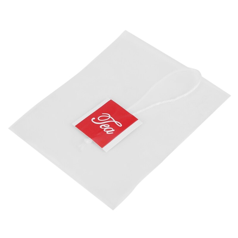 Sachet de thé pyramide 1000 pièces, 5,5X7Cm, sachet de thé filtre en Nylon, étiquette à chaîne unique, sachet de thé vide Transparent
