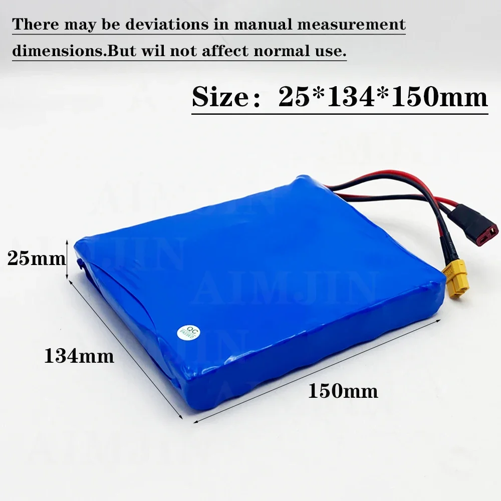 2024 Bestselling 16s1p 60v Xt60 132wh Lithium Ion Rechargeable Battery 3000mah Used for Electric Unicycle Electric Scooter