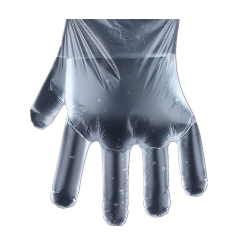 100 stuks plastic wegwerphandschoenen voor veiligheid, universeel, schoonmaakwerk, transparante vingerhandschoenen, gratis maat