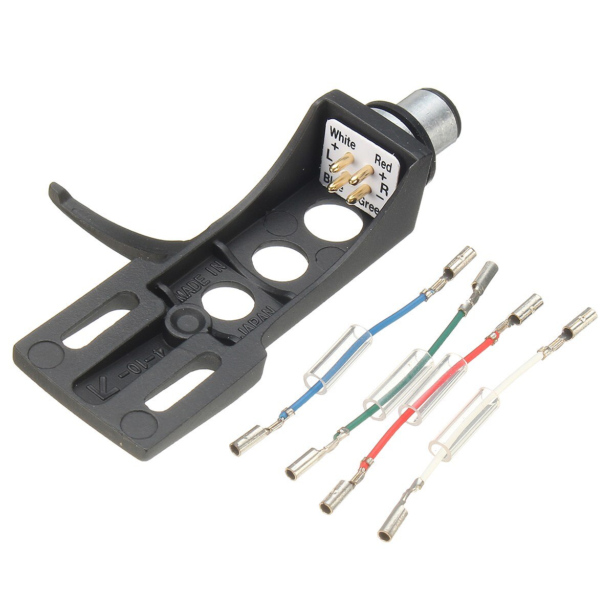 LEORY 1PCS Black Turntable Headshell For Technics For Other Turntables 4 Pin Contacts Fit For Phono Turntables Headshells