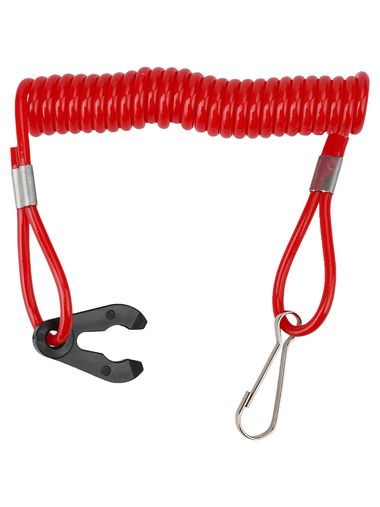 Cordino chiave interruttore di uccisione barca rossa da 1,6 m per Honda Ya-maha Evinrude Johnson legare uccisione interruttore Corda di sicurezza con 2 chiavi