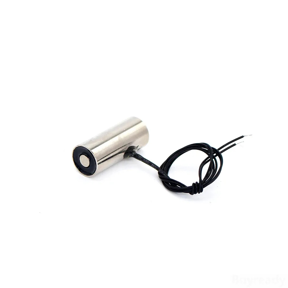 Electroimán de sujeción energizado impermeable, bobina de imán eléctrico con ventosa, potente solenoide de 12V, 13x27, CC 6V, 12V, 24V, 0,5 kg