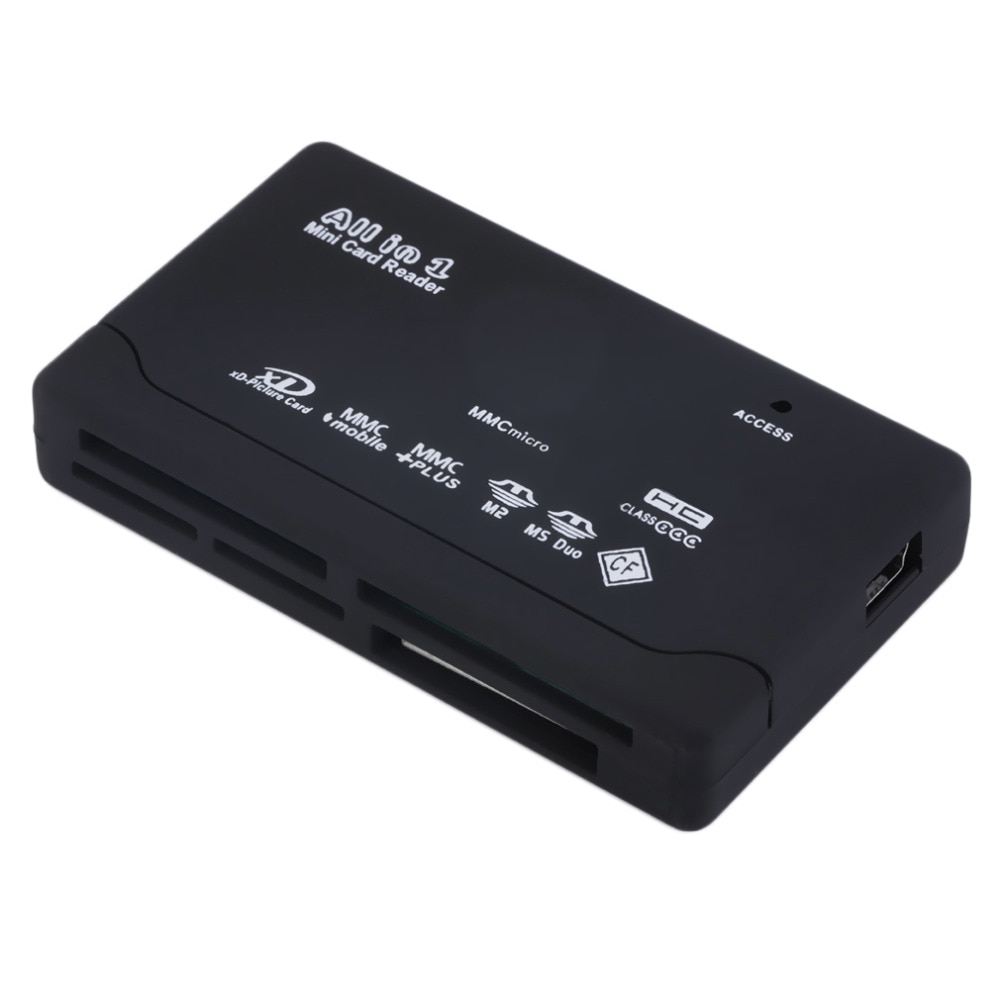 Newest Black External USB 2.0 Multi Card Reader For XD MMC MS CF TF Mini M2