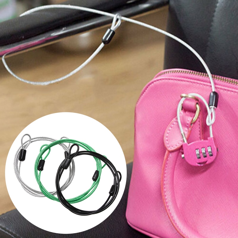 Universal Garage Door Lock Handle Cable Latch Steel Rope Wire Cord Repair Spares Mini Security Braided Steel Cable Luggage Lock
