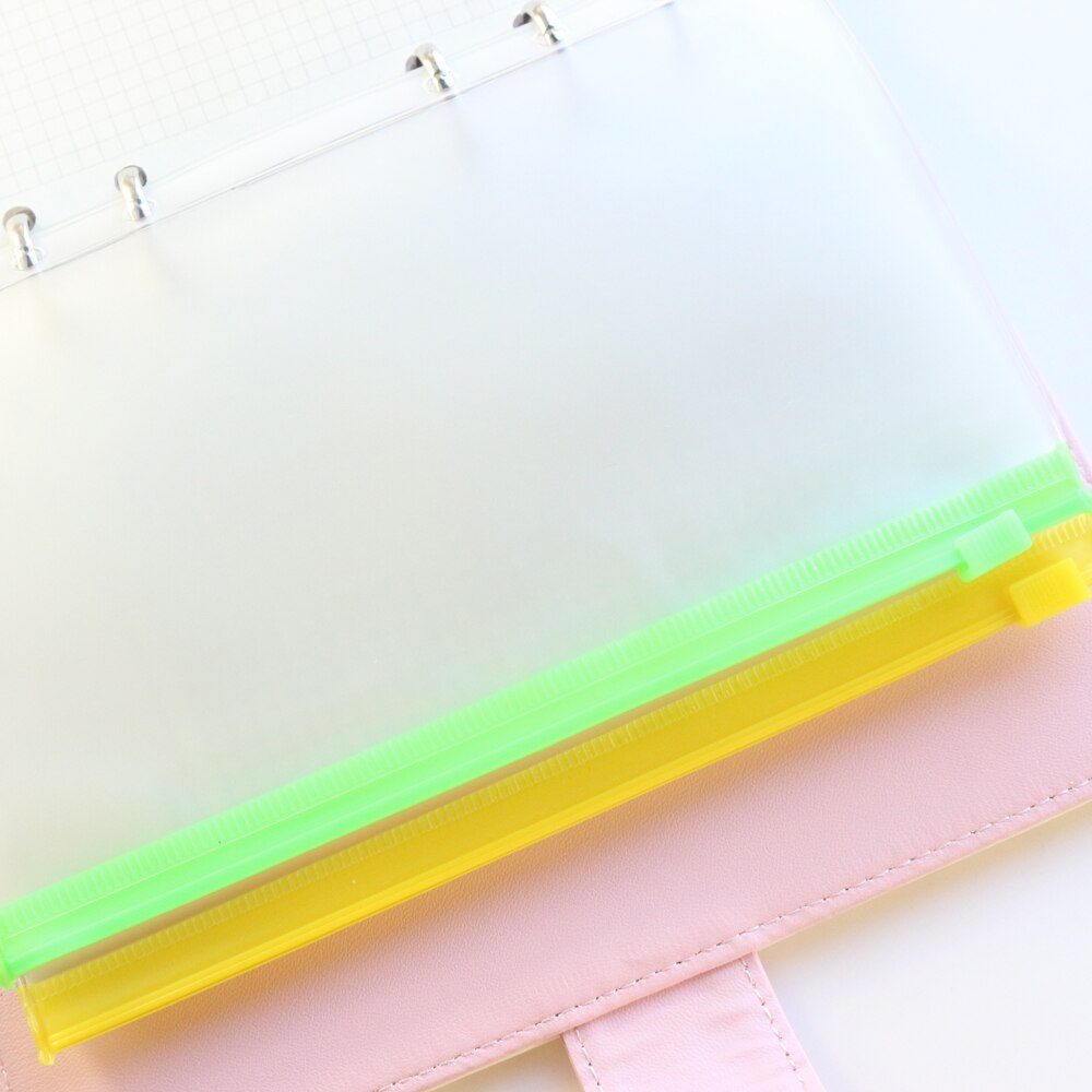 Domikee Creatieve School Reiziger Journal 6 Gaten Rits Innerlijke Zakjes Voor Loos-Leaf Binder Notebooks Organizer Bag Briefpapier A6