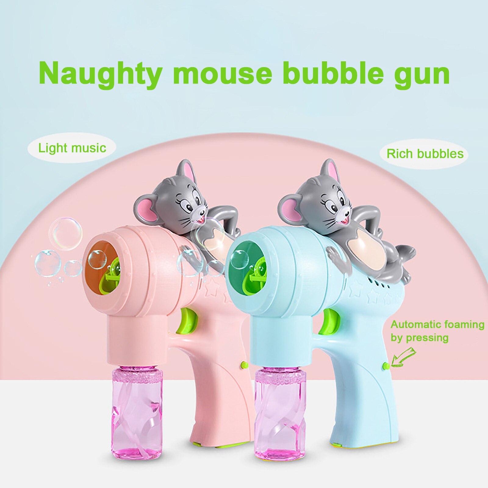 100ml Automatic Music Bubble Machine Cartoon Machine With Bubble Water Christmas Toys Automatic Bubble Maker