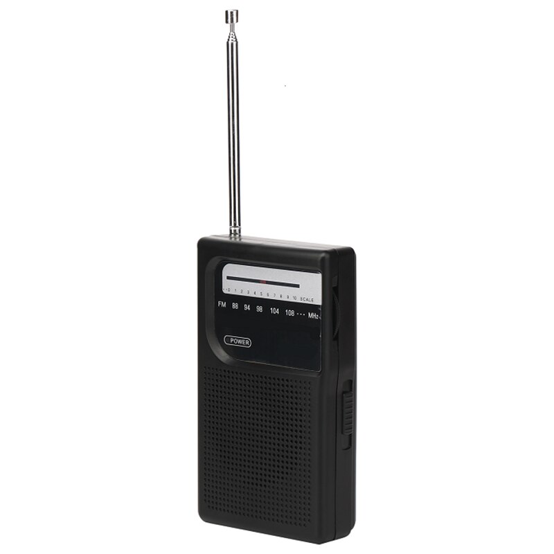 926 Mini Draagbare FM/AM Radio Zender en Ontvanger Luidspreker en 3.5mm Koptelefoon Poort Beroep Radio speler: Black