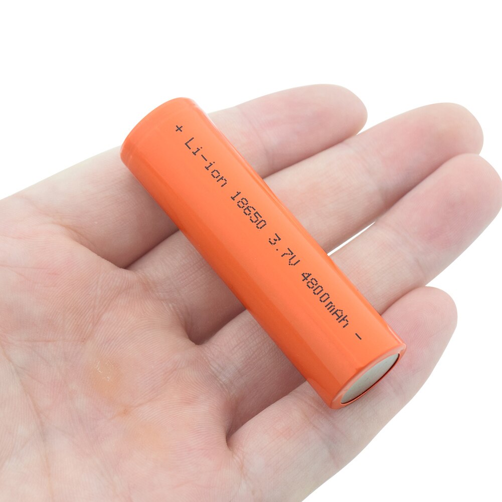 High Capacity 18650 Li-ion Battery 3.7V 4800mah Lithium Battery Rechargeable 18650 Cell 65.6x18.5mm For Remote Control Torch