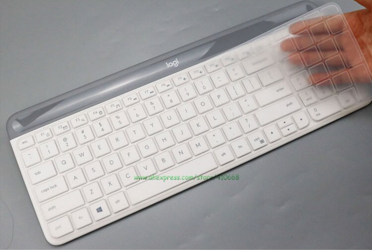 For Logitech MK470 K580 Slim Wireless Keyboard Silicone Dustproof Wireless Desktop keyboard Cover Skin Protector K580 MK 470: Crystal