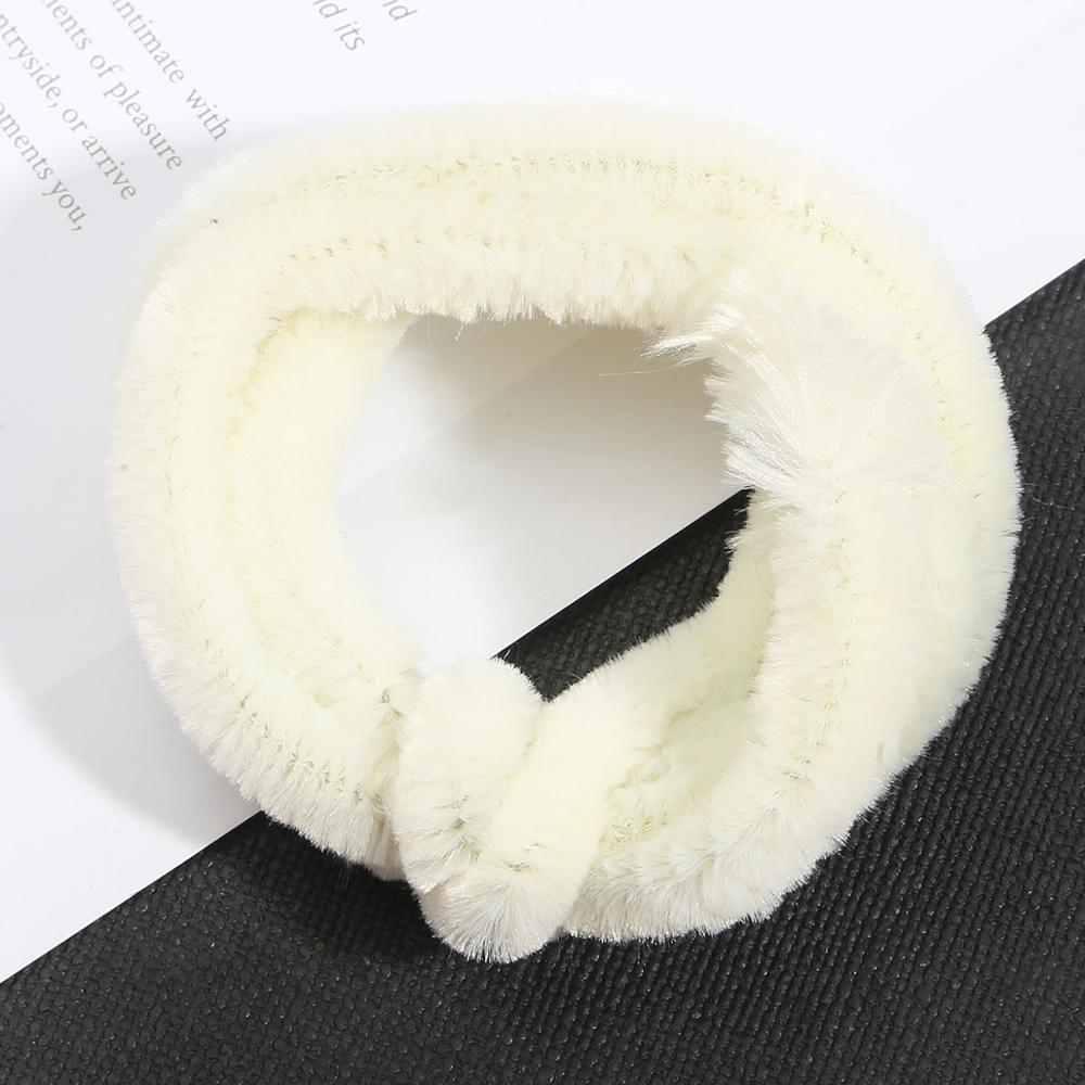 1 meter 10mm chenille stilke piberensere børn plys pædagogisk legetøj farverigt piberenser legetøj håndlavet gør-det-selv forsyninger: Elfenben
