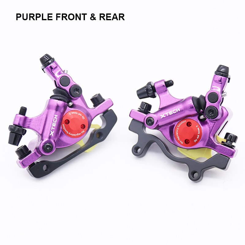 ZOOM XTECH-pinzas de freno de disco hidráulico HB100 para bicicleta de montaña, delanteras y traseras, 120/140/160/180MM, MT200 M315: Purple F R