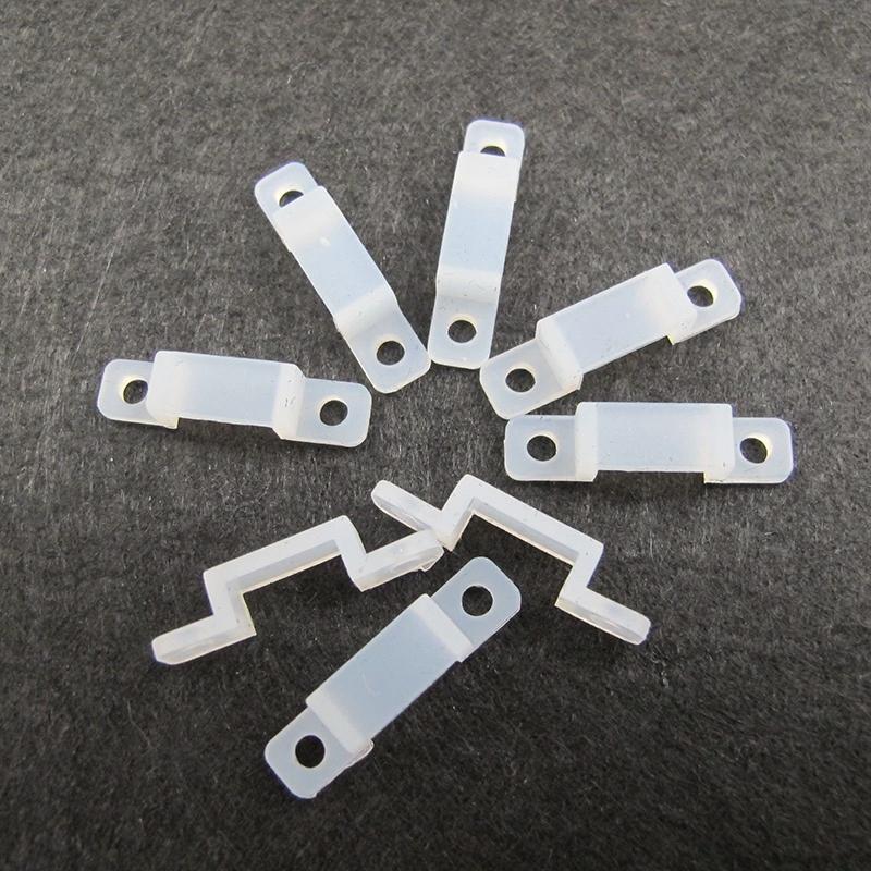 10 stk/parti silikone fleksibel led strip holder fastgørelse af led strips lys klips til 12cm bredde smd lommelygte mount holder