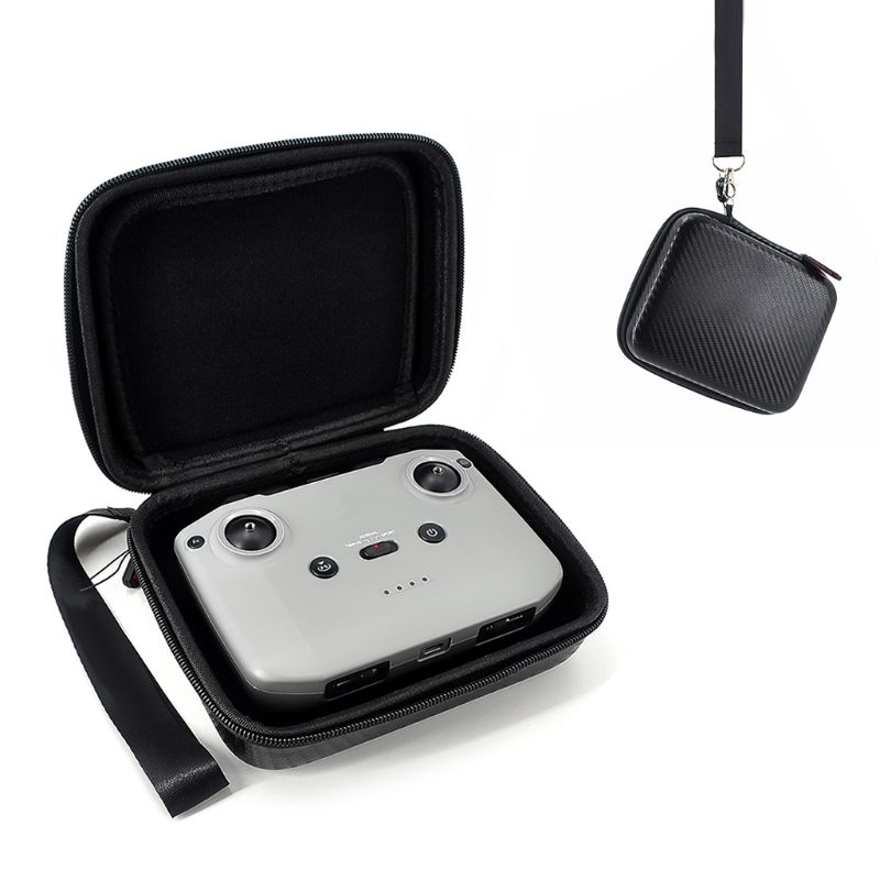 Draagbare Opslag Case Pu Carbon Patroon Draagtas Tas Voor D-JI Mavic Air 2 Afstandsbediening