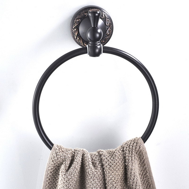 Towel Rings Oil Rubbed Bronze Towel Ring Towel Holder Bath Towel Bar Bathroom Accessories Home Decoration ZD1668
