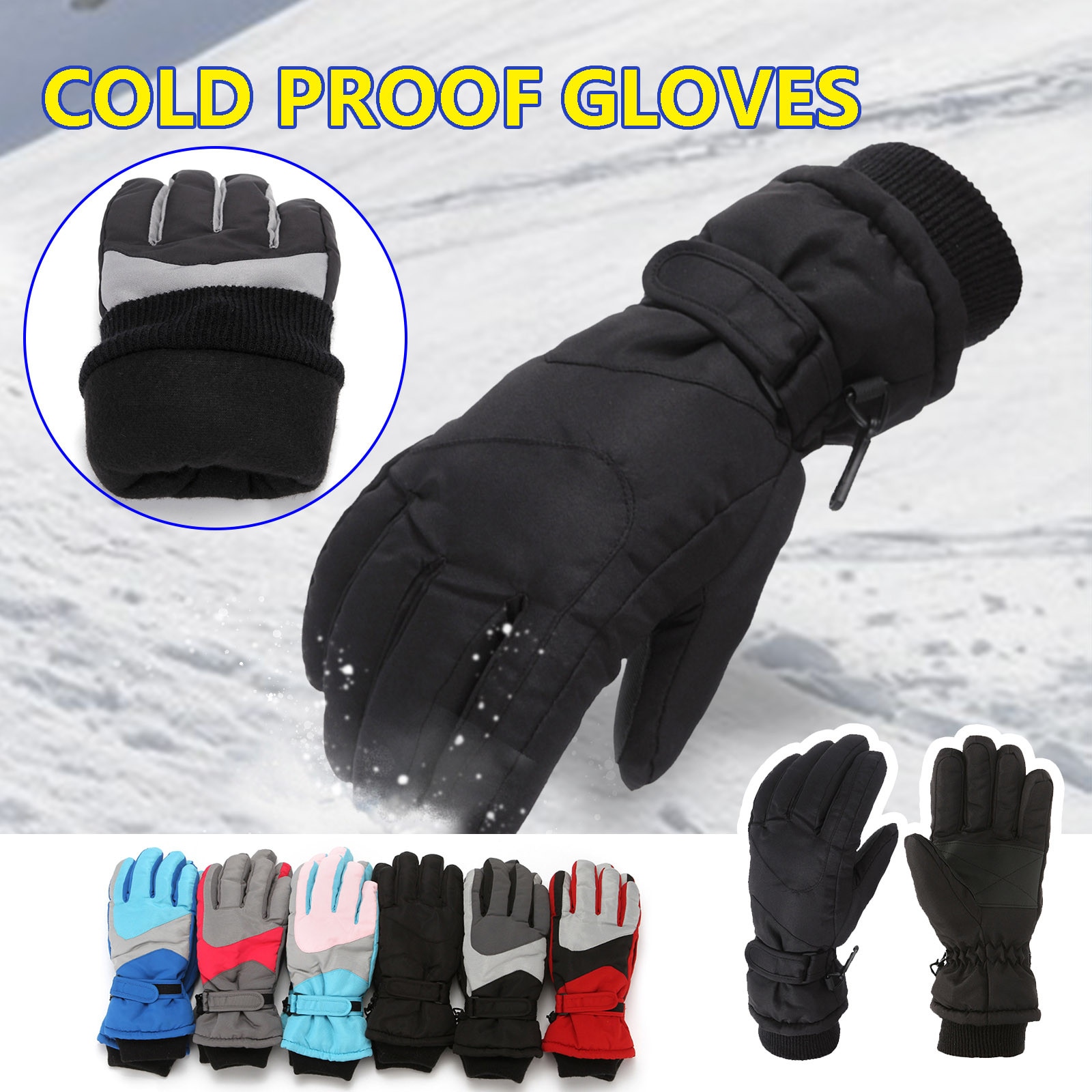 Winter Handschoenen Voor Kinderen Jongens Meisjes Waterdichte En Vochtbestendige Water Fietsen Fiets Outdoor Camping Sport Ski Warm handschoen