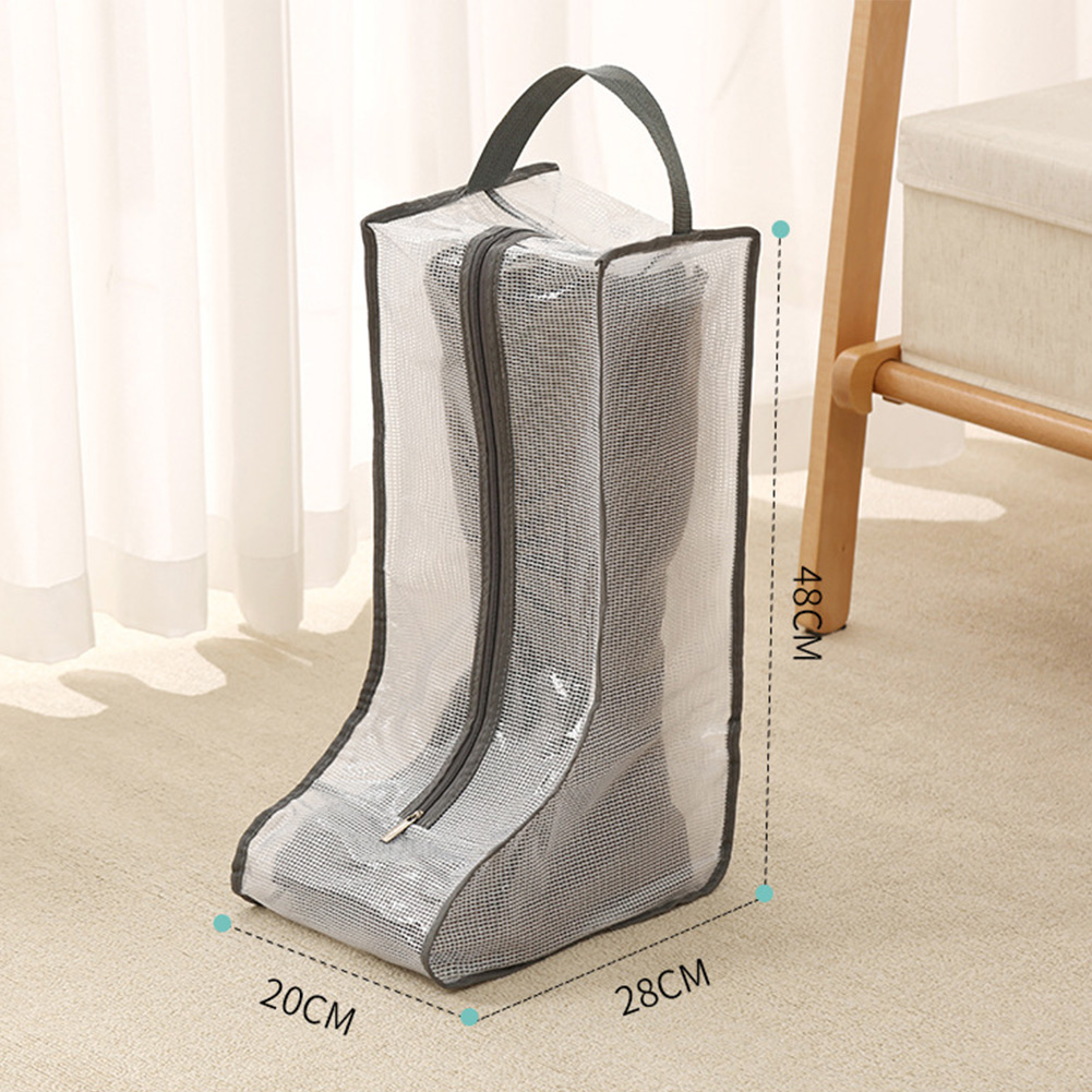 Sacs de rangement pour chaussures et bottes, housse anti-poussière en PVC, conteneur domestique portable, fournitures de rangement, 28 cm, 48cm, 1 PC: Bleu