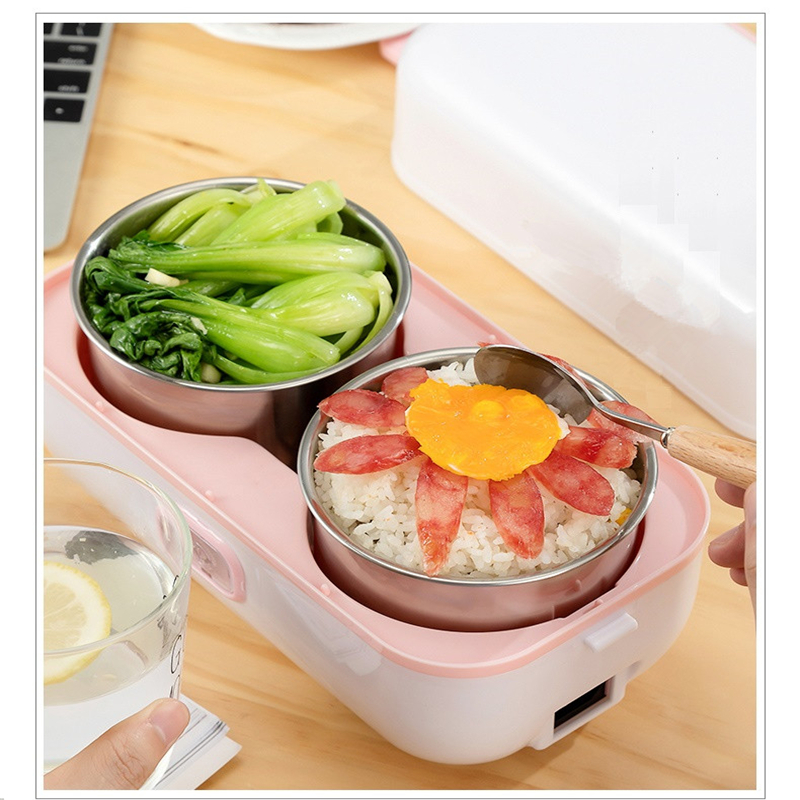 220V Portable Electric Rice Cooker Mini Multi Food Cooker Electric Lunch Heating Box Steaming Cooking Pot Machine