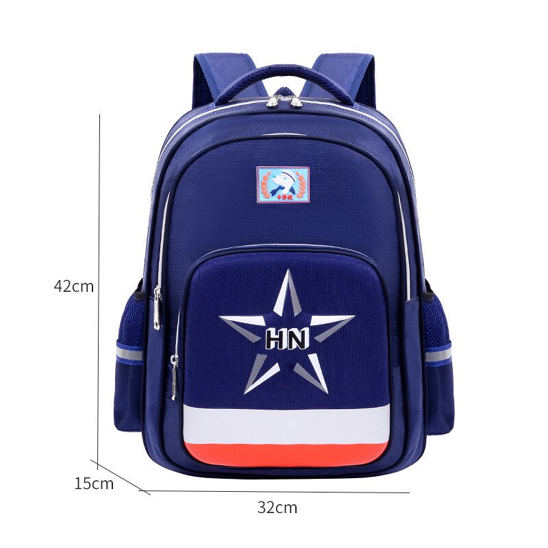 2020 novo saco de escola de náilon reflexivo espinhal care peso clarear ortopédico impermeável mochila grau 2-6 mochilas: deep blue