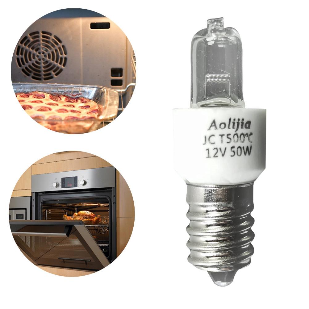 50W E14 Oven Light Bulb 12V High Temperature Resistant Safe Halogen Lamp Dryer Microwave Bulb for Household