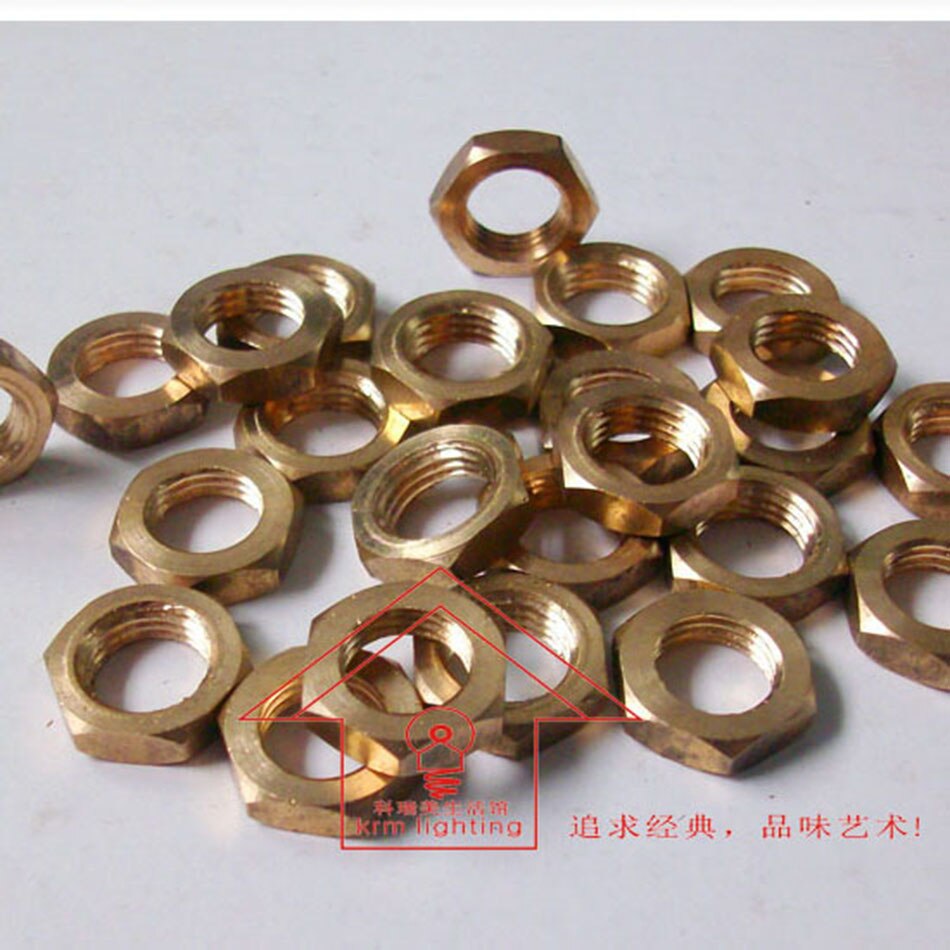 8PCS / 20PCS M10 hexagonal copper nuts, Brass, Copper nuts, Lighting accessories, Lamp fitting DIY,