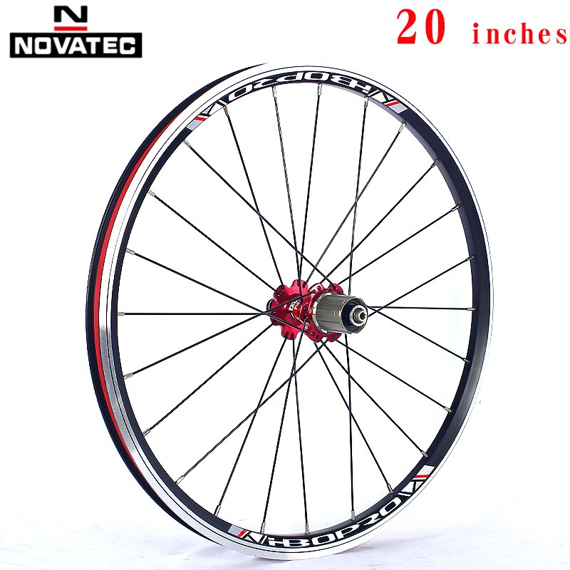 Juego de ruedas de bicicleta de 20 pulgadas Novatec A271/F372SB V, freno 451 406, 4 rodamientos, 7-11 velocidades, 20 24H, ruedas plegables de aleación de aluminio con QR