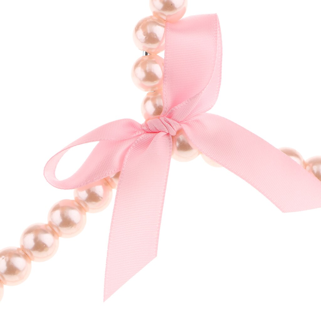 Cintres en perles roses, cintres élégants en métal pour vêtements d&#39;enfants, de bébés et de filles