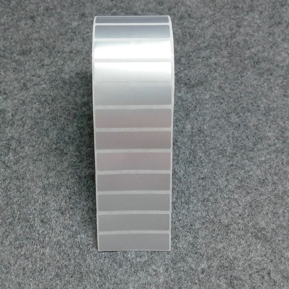 Silver husdjursdekal 40*15mm 1300 st/rulle termotransfer silver husdjursetikett vattentät rivsäker oljesäker streckkodsetikett
