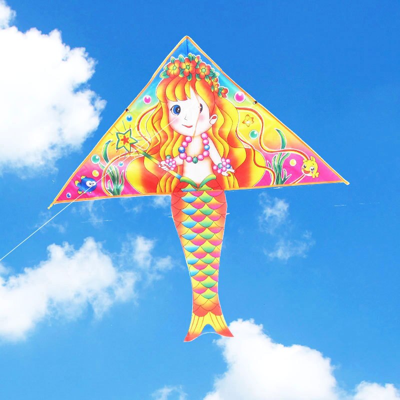 Kinderen outdoor sport speelgoed kinderen vliegers De stamping 1.4 meters heldere doek zeemeermin vliegers