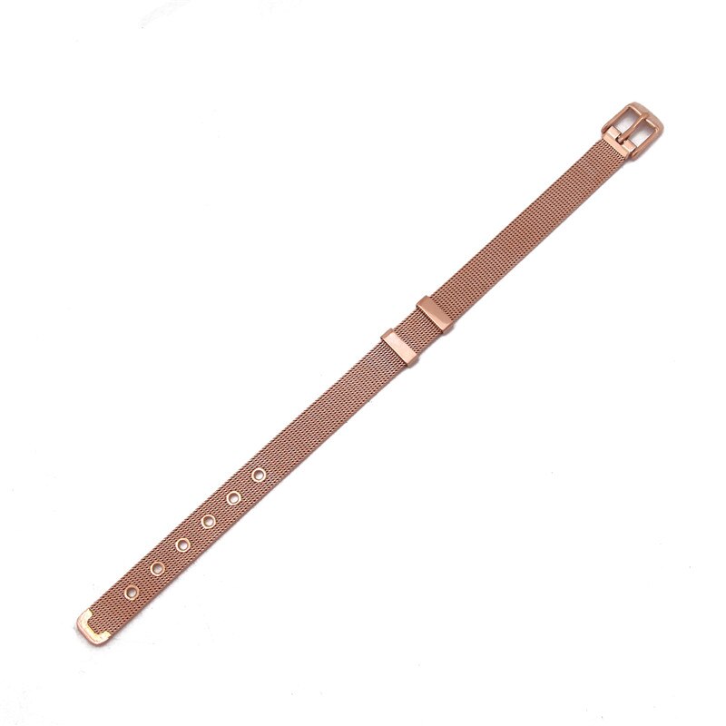 Somsoar smykker mesh stianless steel armbånd mesh sølvfarvede/guld/rosaguld armring pasform gør-det-selv skyde charms