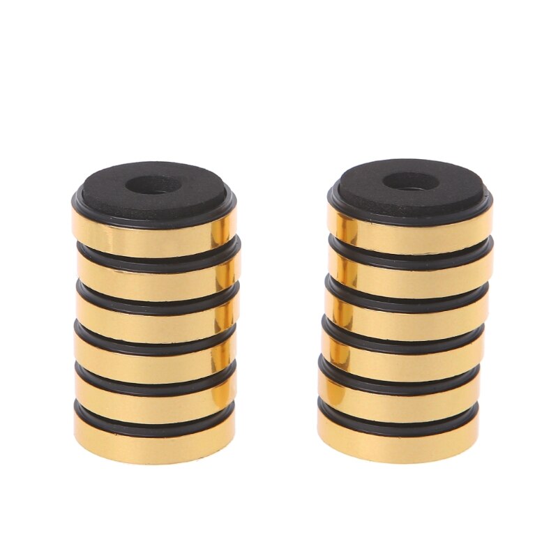 10 stuks stereo audio speakers versterker chassis schokdemper voetpad voetpads goud trillingsabsorptie stands aug: Goud s