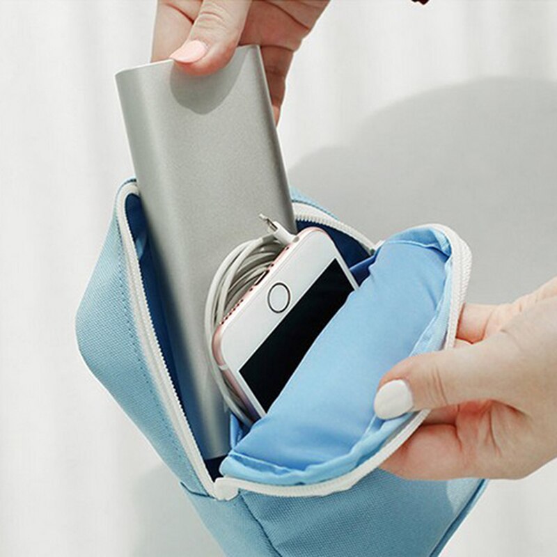 Shockproof Travel Digital USB Charger Cable Earphone Case Makeup Cosmetic Organizer Accessories Bag Pouch