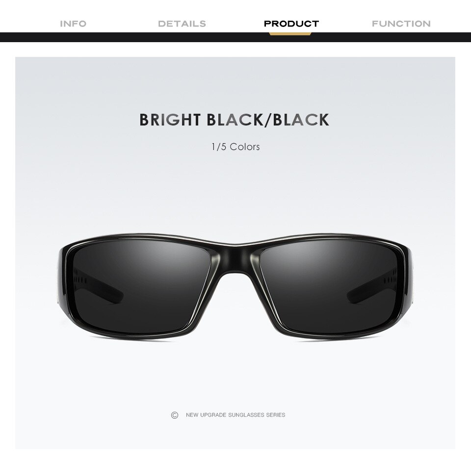 Gepolariseerde outdoor rijbril anti-zand visbril zonnebril anti-zand visbril zonnebril  a602: Zwart