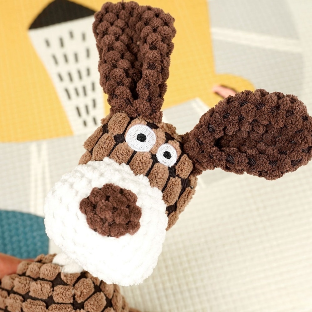 Brinquedo de pelúcia para cachorro, burro de pelúcia, brinquedo para cães de estimação, resistente à mordida, brinquedo com casca bb, brinquedos estridentes para cães, produtos para animais de estimação, acessórios para cães