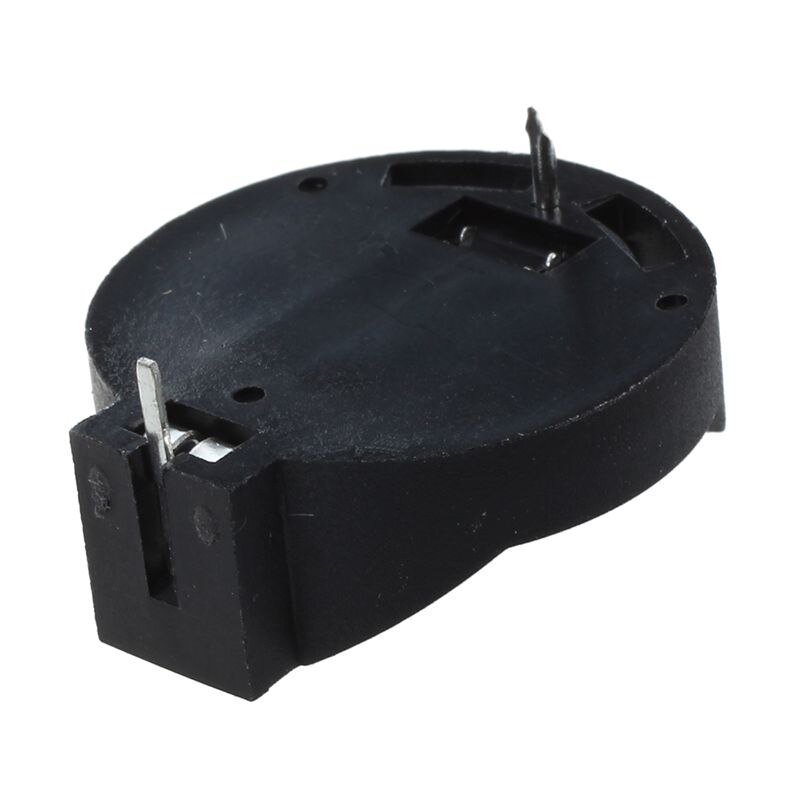 10pcs Black Round Button Battery Holder Case for CR2032 2025
