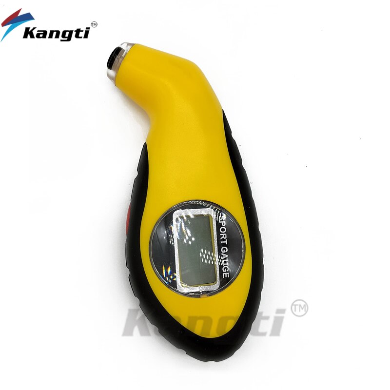 Digital Car Tire Tyre Air Pressure Gauge Meter LCD Display Manometer Barometers Tester for Car Truck Motorcycle Bike: Yellow 1pc