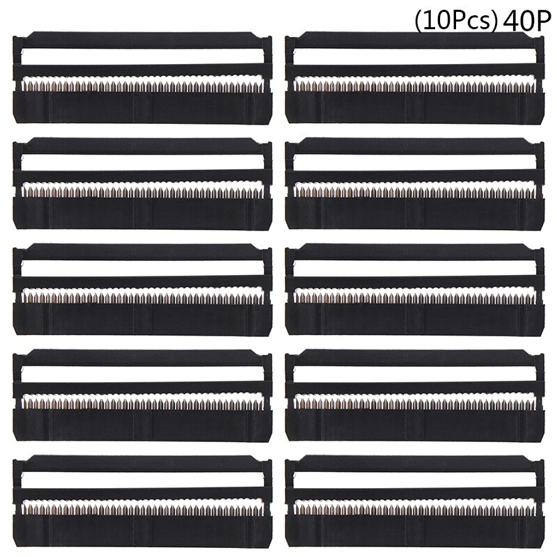 10set 6/8/10/12/14-50Pin IDC Socket Pin Dual Rij Toonhoogte 2.54mm IDC connector 6-50 Pin Kabel Socket Plug Lint Kabel Connector: Blauw