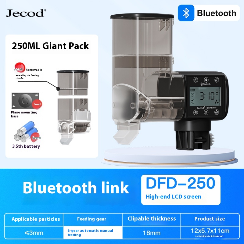 Jebao Jecod Aquarium Bluetooth Feeder 250Ml 500Ml Intelligent Getimed Siervisschildpad Voedsel Aquarium: green