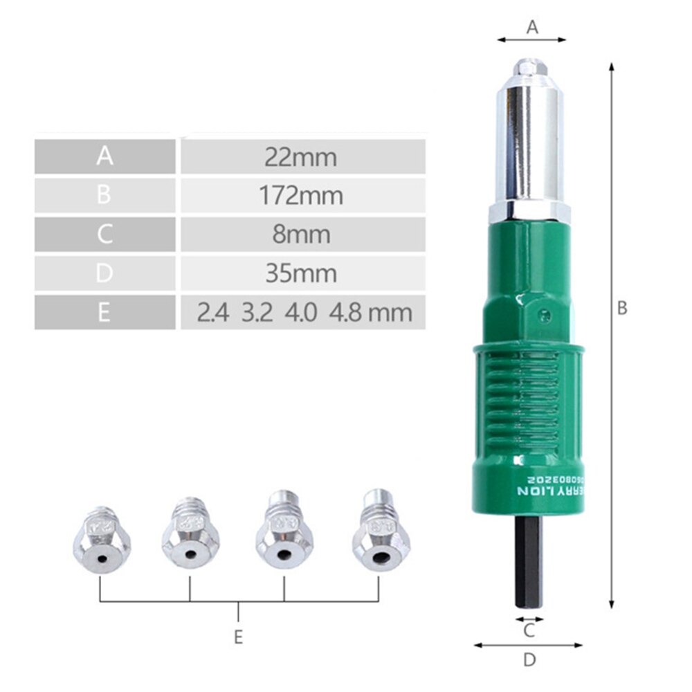 Rivet électrique écrou rivetage outil sans fil rivetage perceuse adaptateur Insert écrou outil multifonction clou Auto Rivet