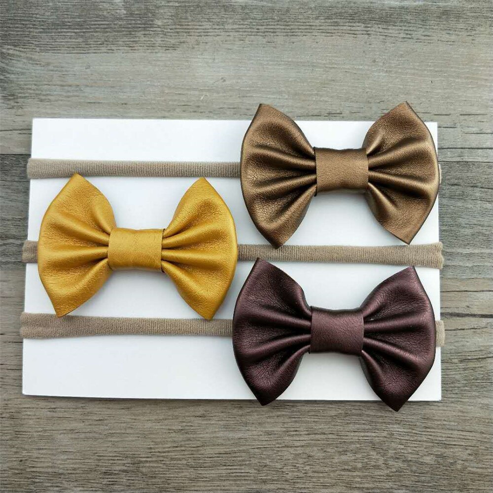 mignon en cuir papillon épingles à cheveux solide Kawaii PU cheveux arc pinces à cheveux princesse chapeaux accessoires de cheveux