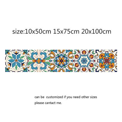 Marokko vægfliser klistermærker talje linje vægklistermærke køkken klæbende badeværelse toilet pvc tapet 10cm/15cm/20cm: 1 / 10 x 50cm