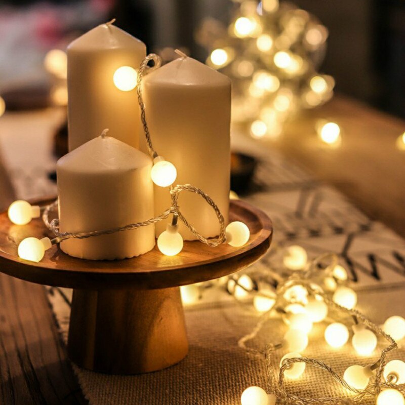 LED Bal Guirlande Snaar Licht Kerst verlichting Kerstverlichting Outdoor Batterij Party Wedding Xmas Decoratie nacht lamp