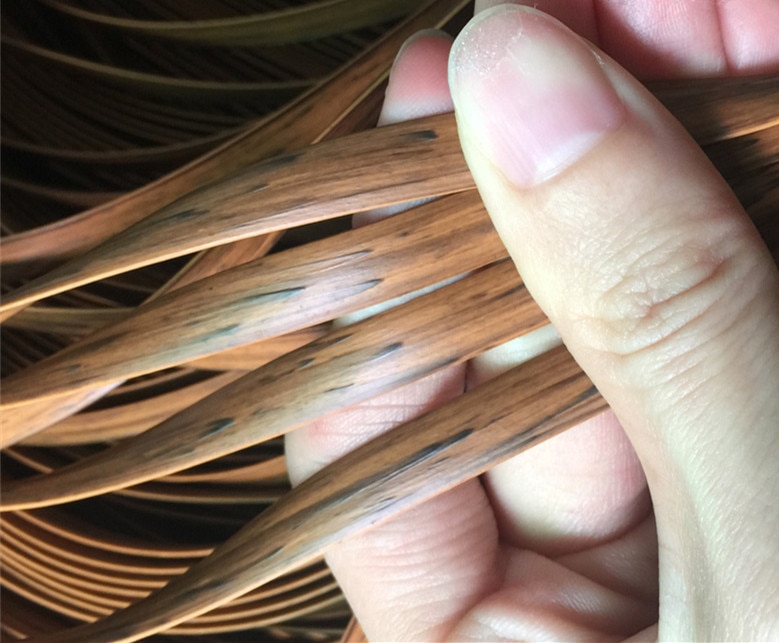 Trækorn farve/brun udskrivning gradient flad syntetisk pe rattan vævning materiale plast rattan til strik og reparation stol ect