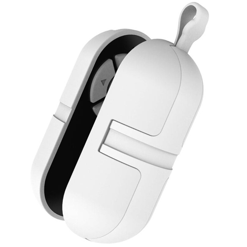 Mando a distancia para teléfono móvil, Control remoto con Bluetooth para reproducir, pausa y obturador: White
