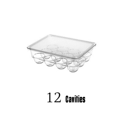 Japanse HUISDIER 21 Grid Eierdoos Koelkast Opbergrek met Deksel Eieren Holder Thuis Organizer Scherper Koelkast Container Keuken Tool: 12 Cavities