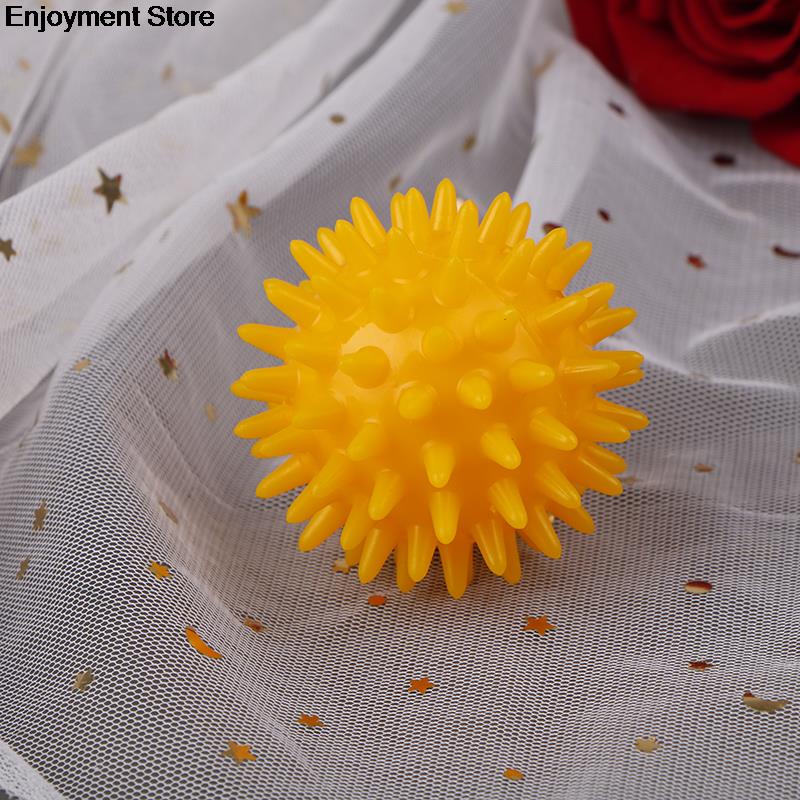 1PC Full Body Spiky Massage Hard Stress Ball 6cm For Fitness Sport Exercise Ball Hedgehog Sensory Training Grip the Ball: Yellow