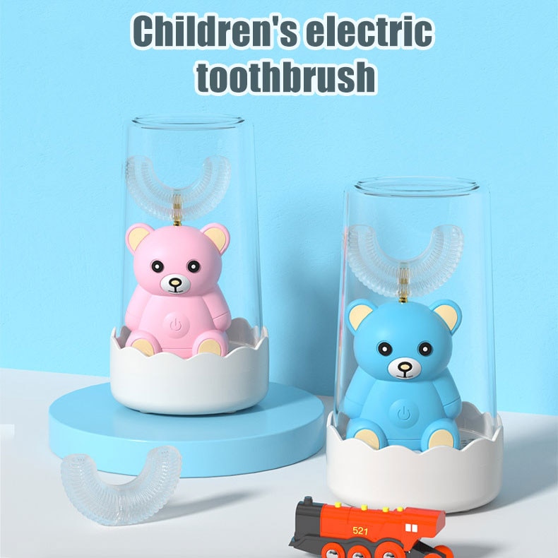 Automatische Kinderen Elektrische Tandenborstel U-Vormige Sonic Elektrische Cleaning Smart 360 Graden Kids Sonic Elektrische Tandenborstel # G30